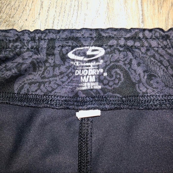 Champion Black/Gray Paisley Print Duo Dry Leggings - Picture 3 of 7